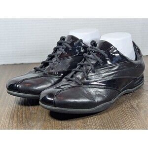 NEW Cole Haan Air Brianna Sneakers Womens 9.5 B Black Patent Leather Lave Up
